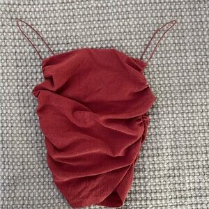 H&M Rust Orange Knit Top